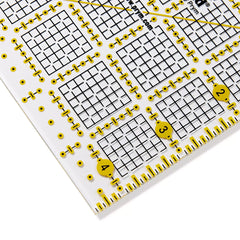 Compact Omnigrid square ruler 4.5 × 4.5 inch for mini quilt blocks and trimming small fabric pieces