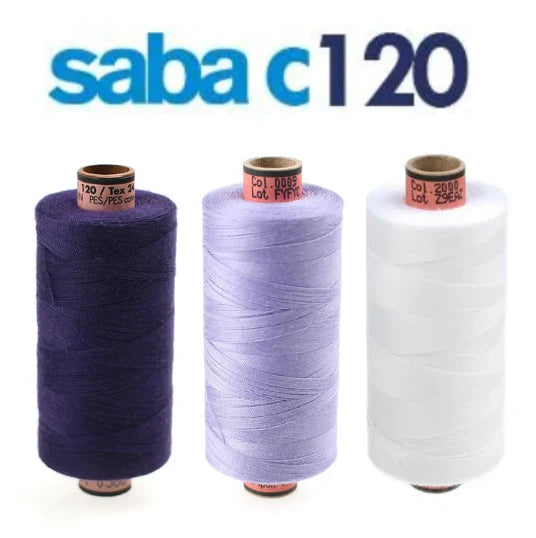 Amann SabaC 120 Core Spun Polyester Domestic/Industrial Machine Thread - 1000m