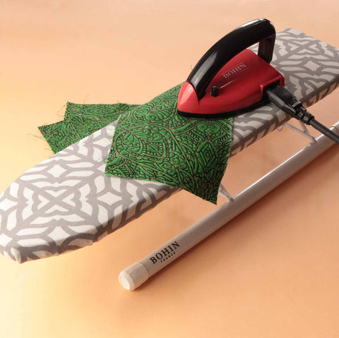 Bohin mini iron for patchwork pressing
