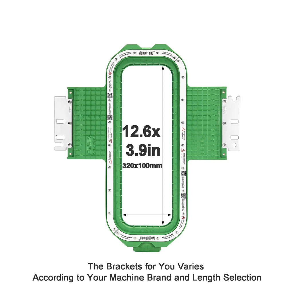 12.6" x 3.9" Magnetic Frame for Ricoma Embroidery Machines - 400mm Arm