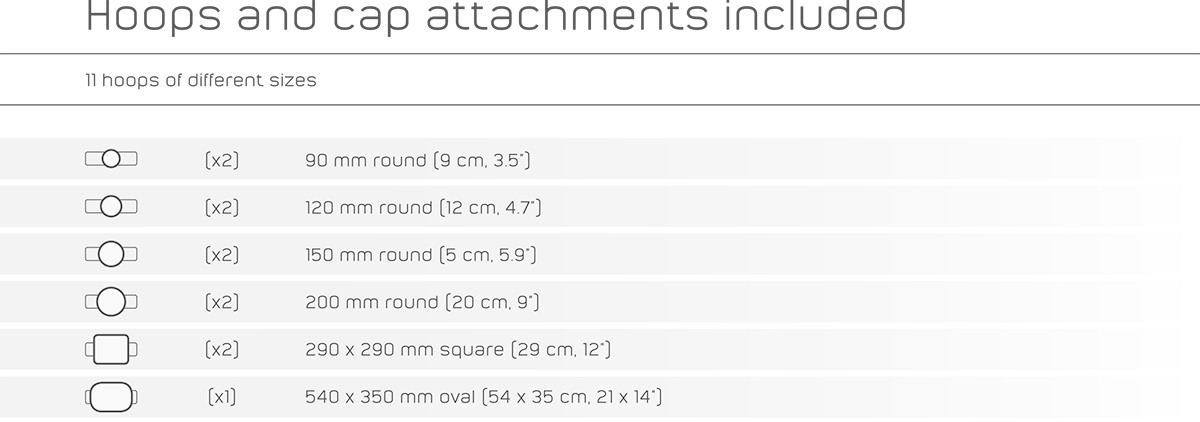 Hoops & Caps Attachments